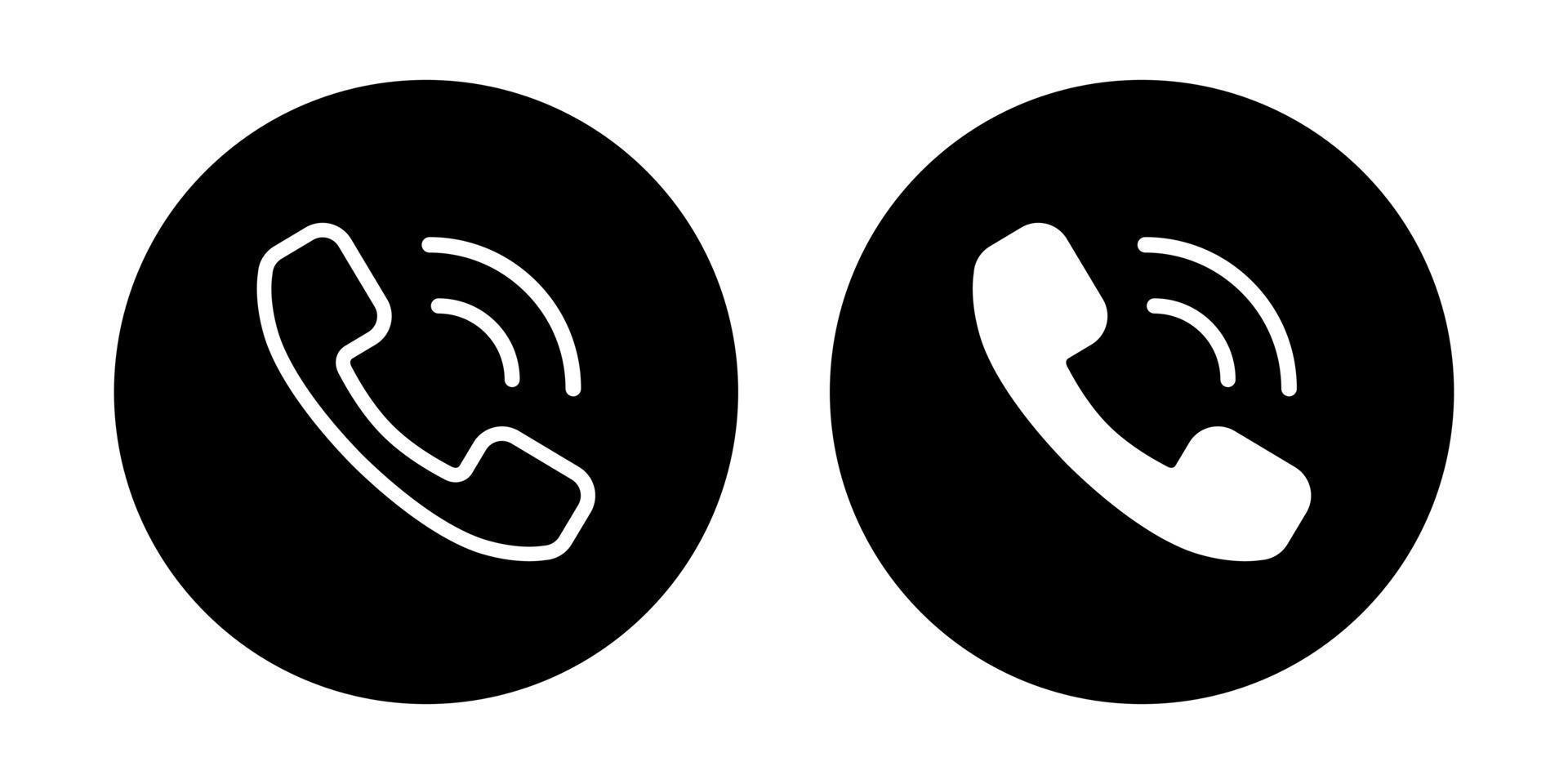 llamada telefónica, vector de icono de timbre de teléfono aislado en fondo blanco