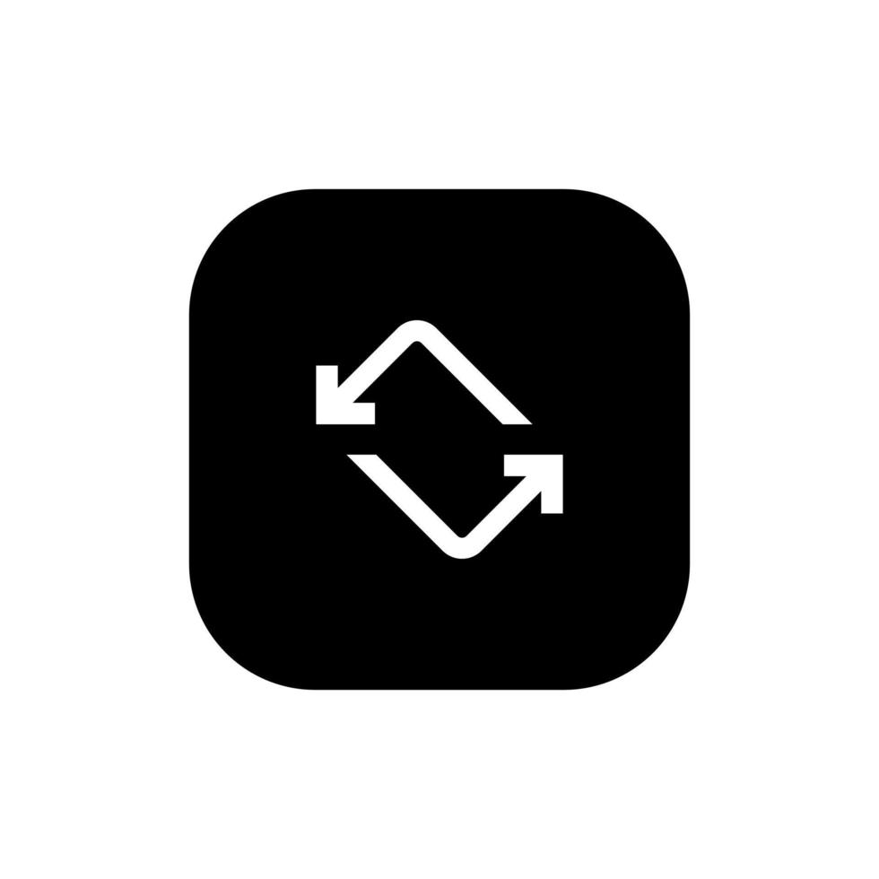 Auto rotate, screen rotation button icon vector