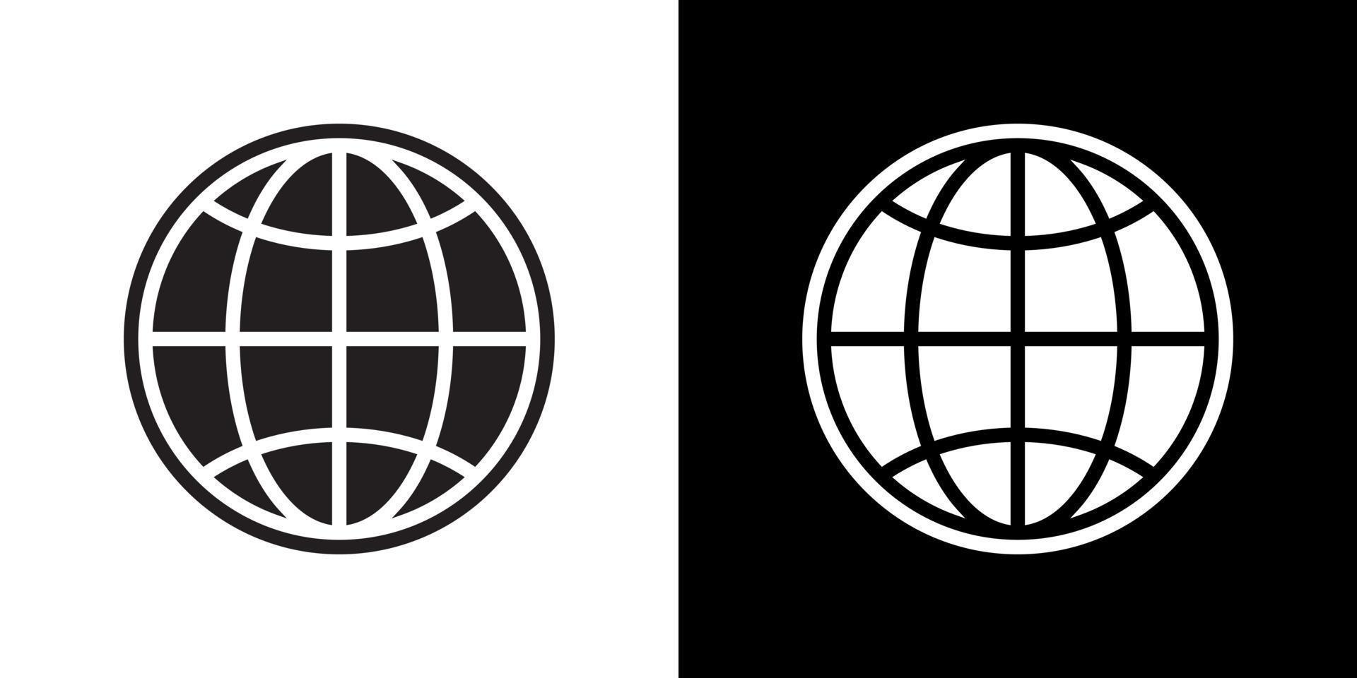 Web, internet, globe, website icon vector in clipart style