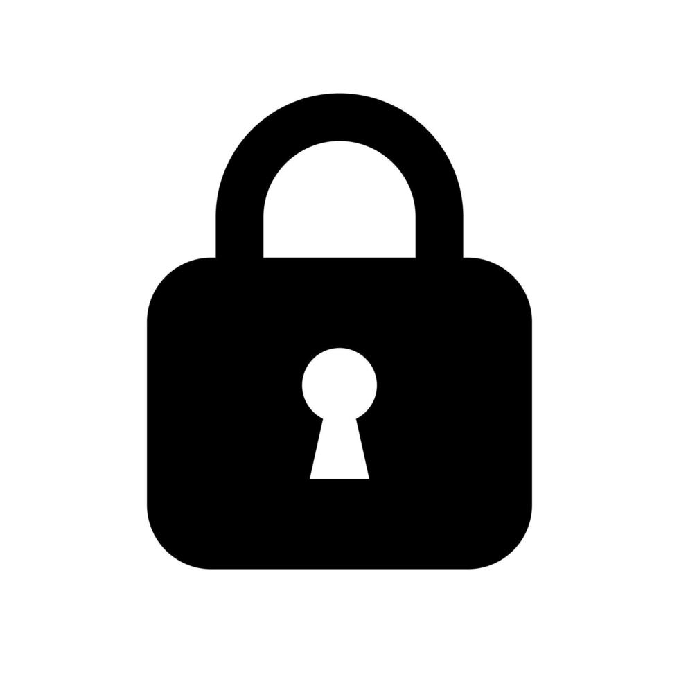 Padlock icon vector. Lock sign symbol image vector