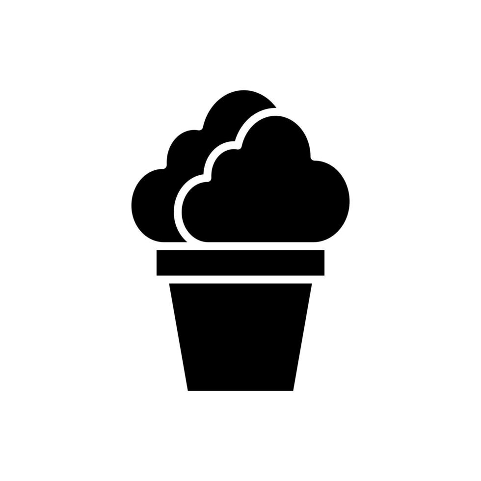 potted plant icon vector