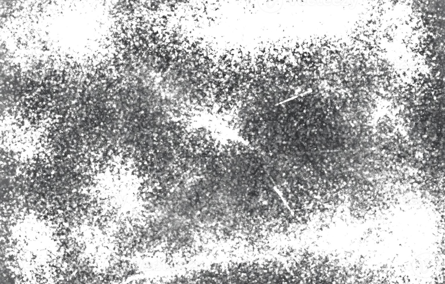 Grunge Black And White Urban. Dark Messy Dust Overlay Distress Background. Easy To Create Abstract Dotted, Scratched, Vintage Effect With Noise And Grain photo