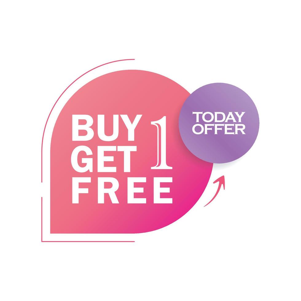 Buy 1 get 1 free vector