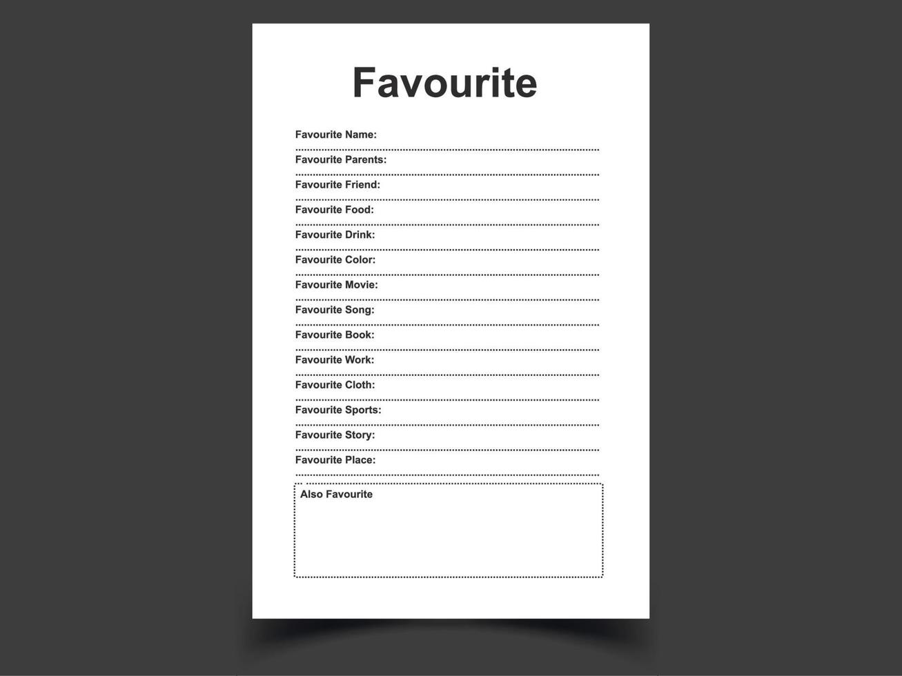 Favourite  journal log book,6.9 in size,No Bleed,Print ready,Ready to Upload vector