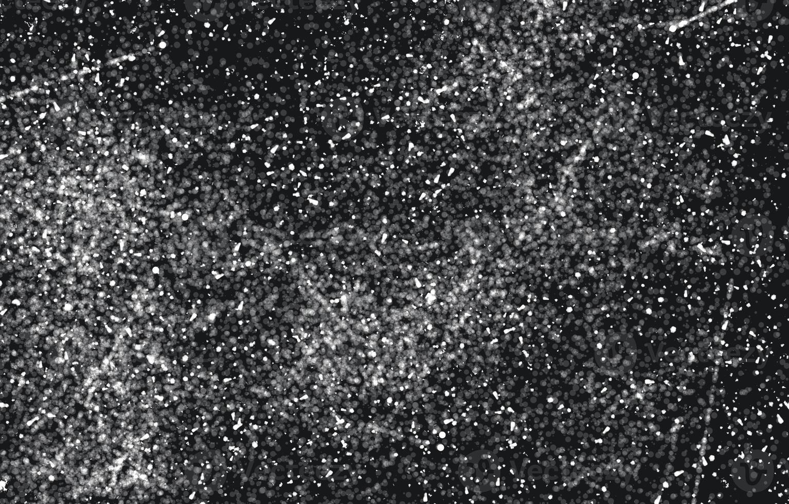 Grunge Black And White Urban. Dark Messy Dust Overlay Distress Background. Easy To Create Abstract Dotted, Scratched, Vintage Effect With Noise And Grain photo