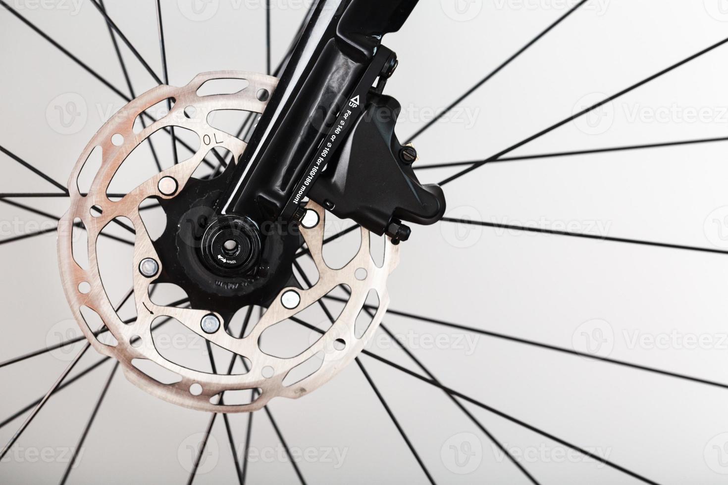 Bicycle Brake Rotor with Hydraulic Highway Braking System close-up photo