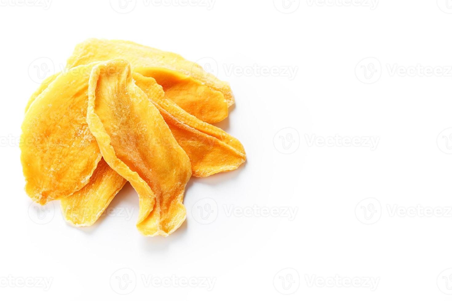 Dried fruit slices from organic ripe mango photo