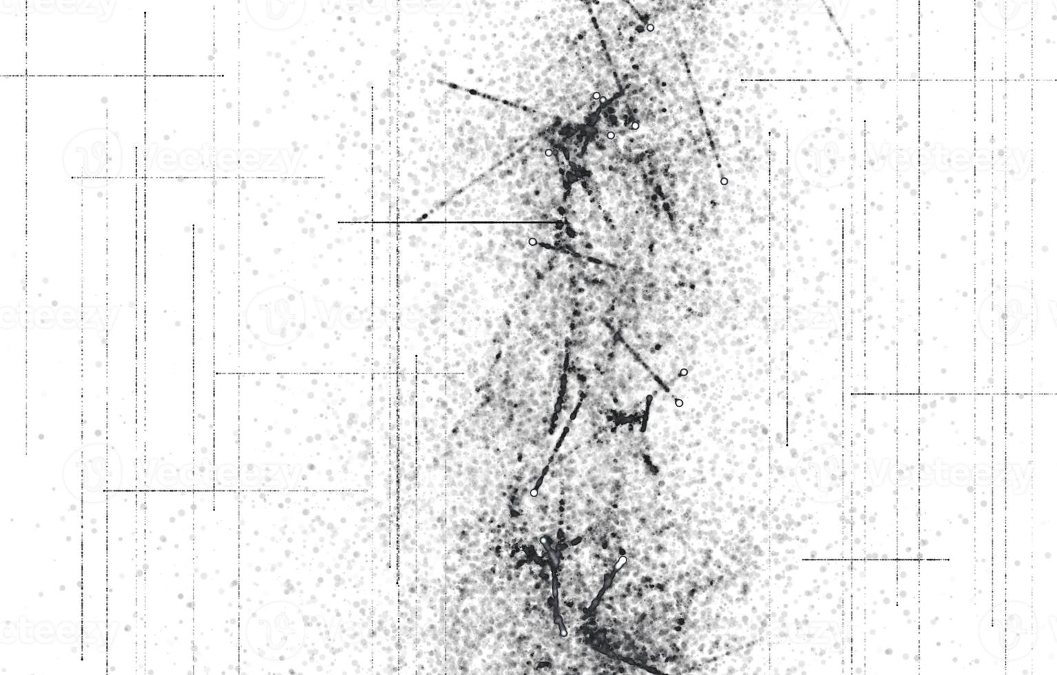 Monochrome particles abstract texture.Overlay illustration over any design to create grungy vintage effect and depth. photo