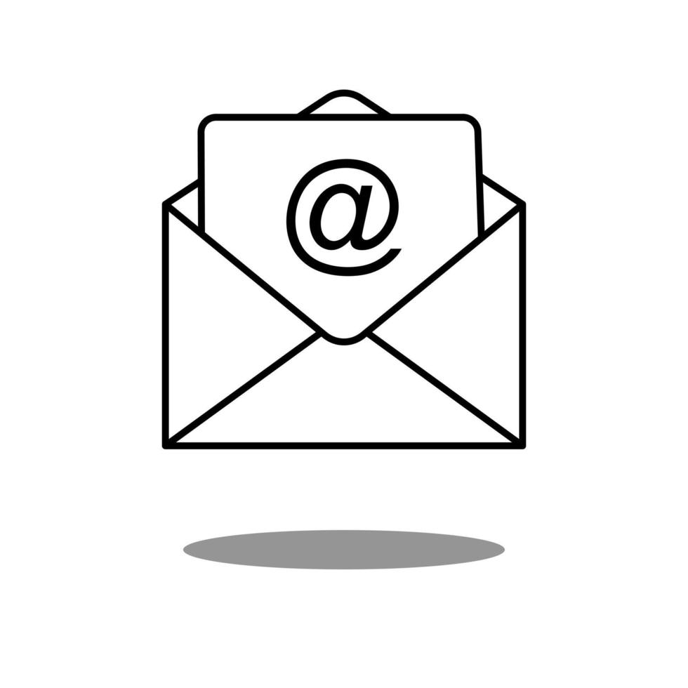 icono de signo de correo electrónico vector