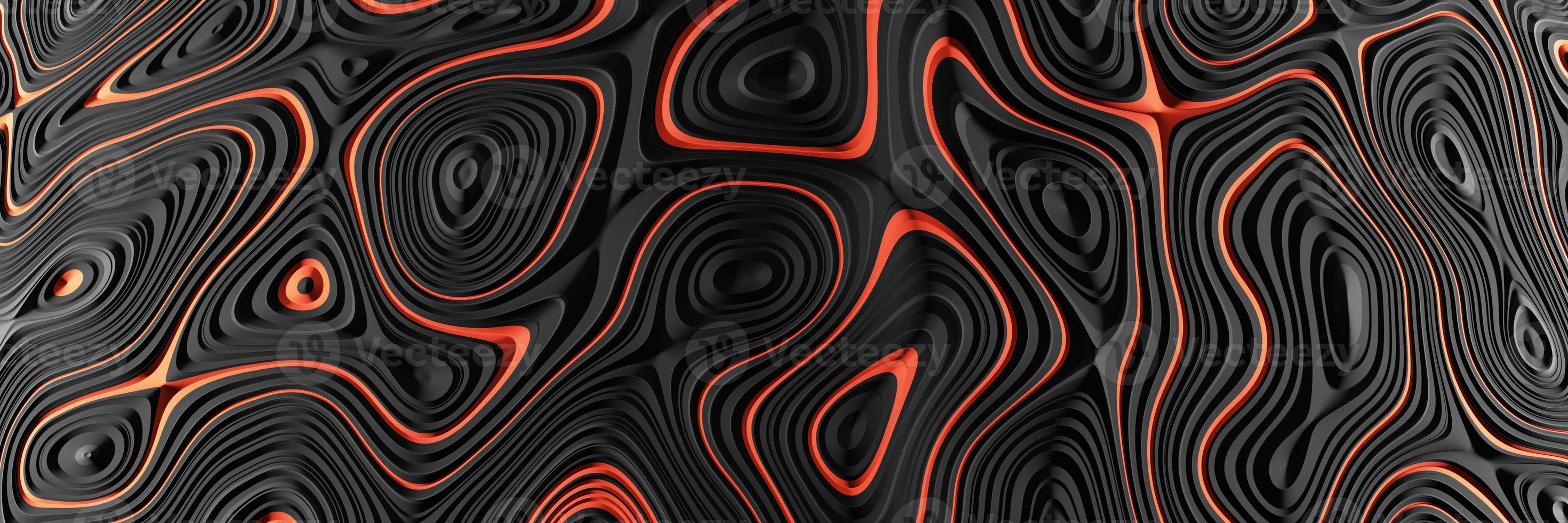 3D Abstract wavy lines background. Abstract liquid pattern modern background, Dark fluid wavy texture, Voronoi Texture Wallpaper photo