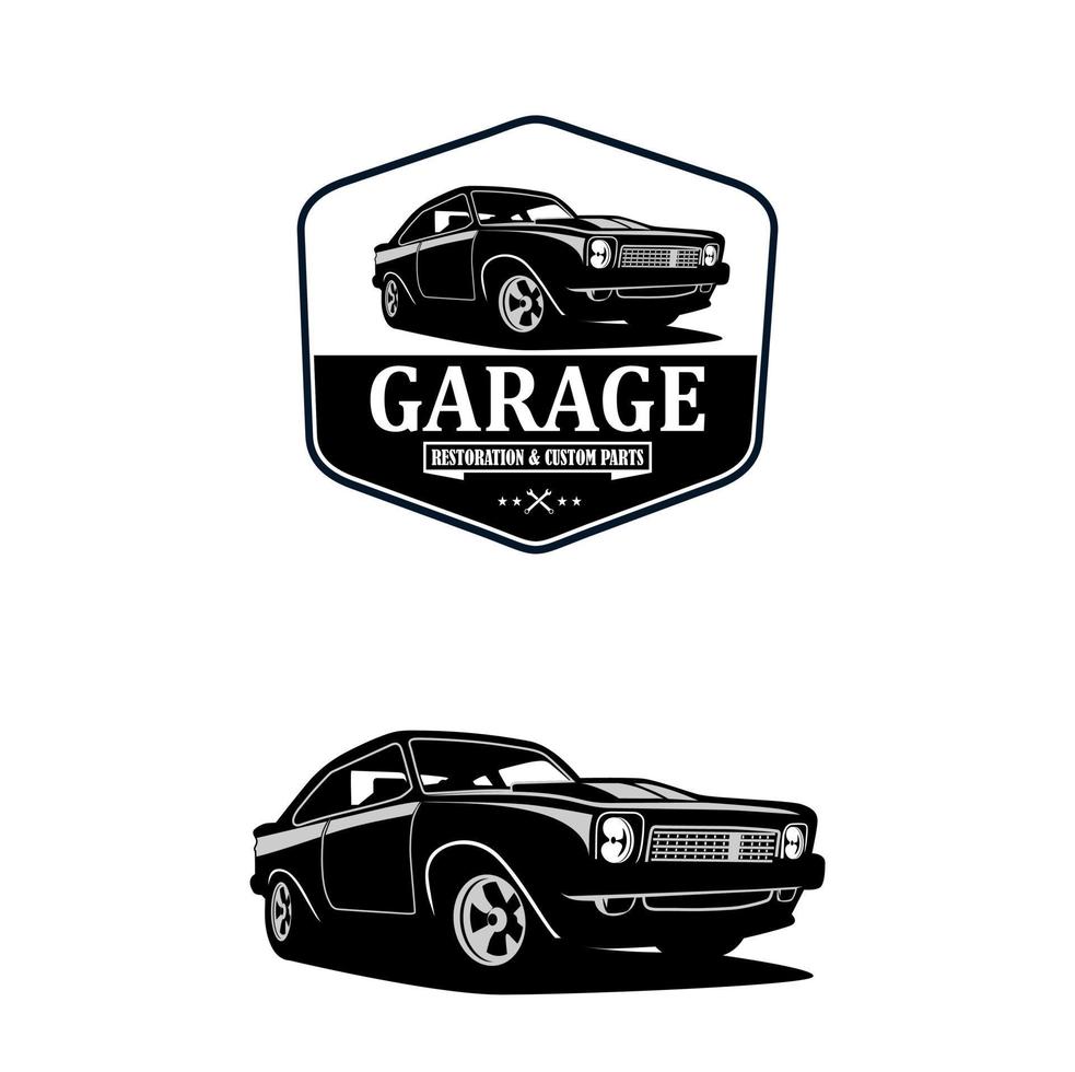 Garage restoration custom logo vector