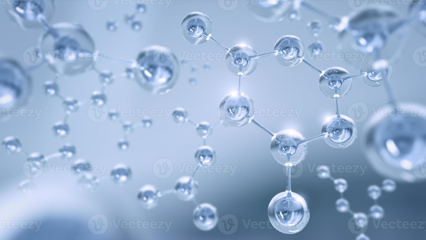 3d rendering of molecule or atom,Abstract structure science background. photo