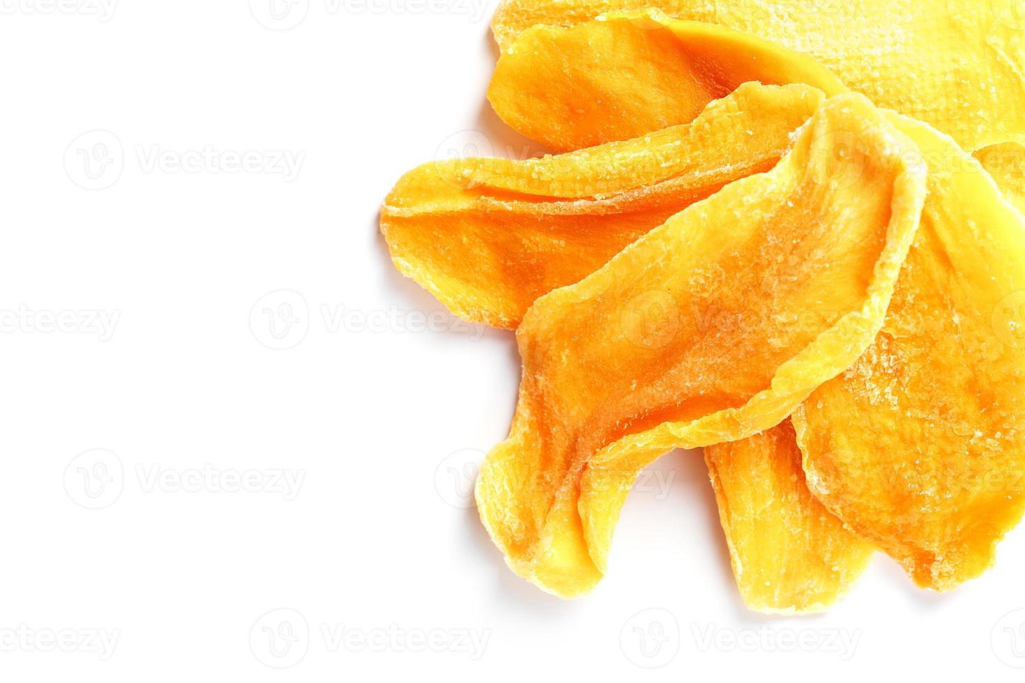 Orange Slices of Dried Sugar Mango Isolated photo