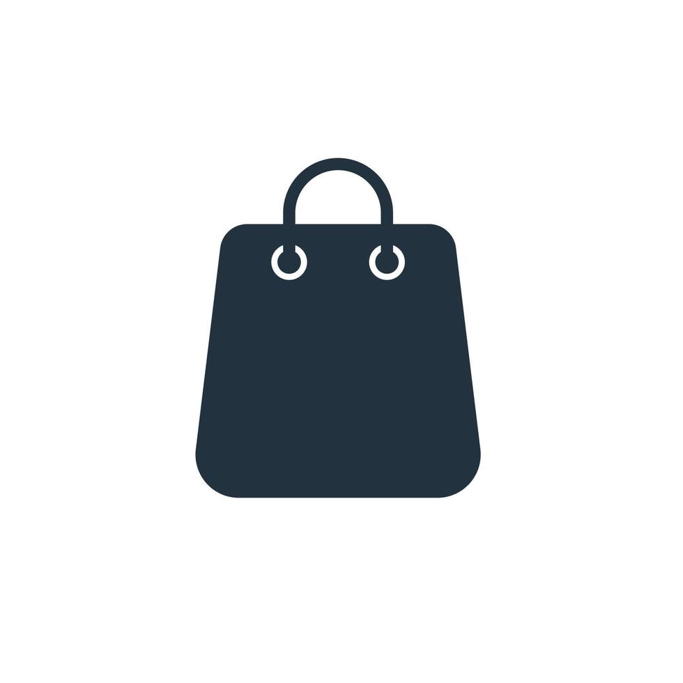 icono de bolsa en línea en un moderno estilo plano aislado en fondo blanco. símbolo de bolsa de supermercado para aplicaciones web y móviles. vector