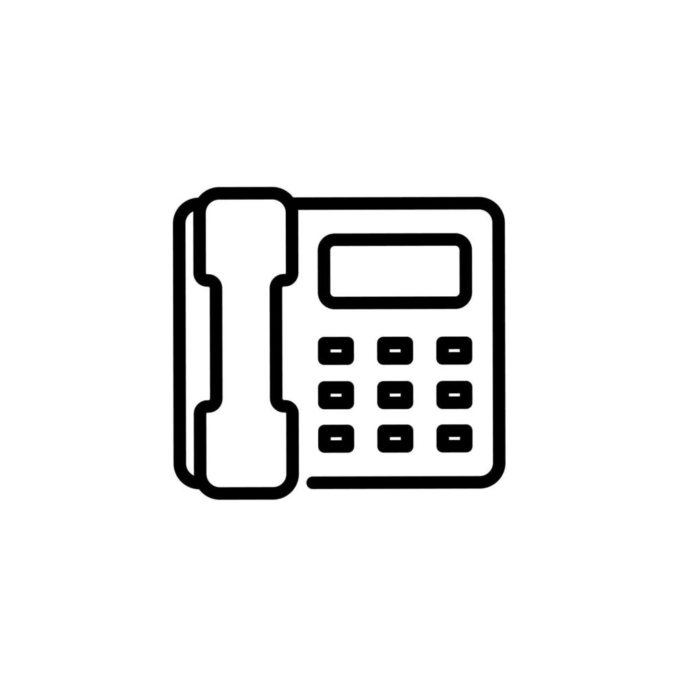 Phone icon isolated on a white background. Telephone, communication, call symbol for web and mobile applications. vector