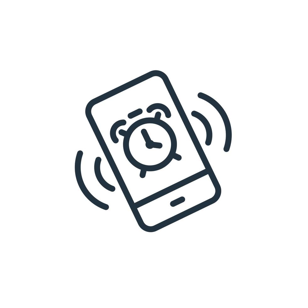 Alarm icon isolated on a white background. Alarm clock symbol for web and mobile apps. vector