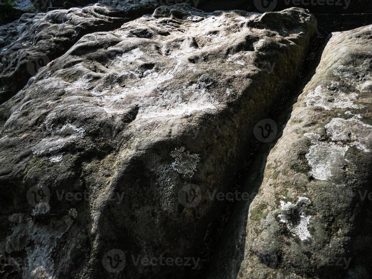 Stone blocks of an ancient building close-up photo