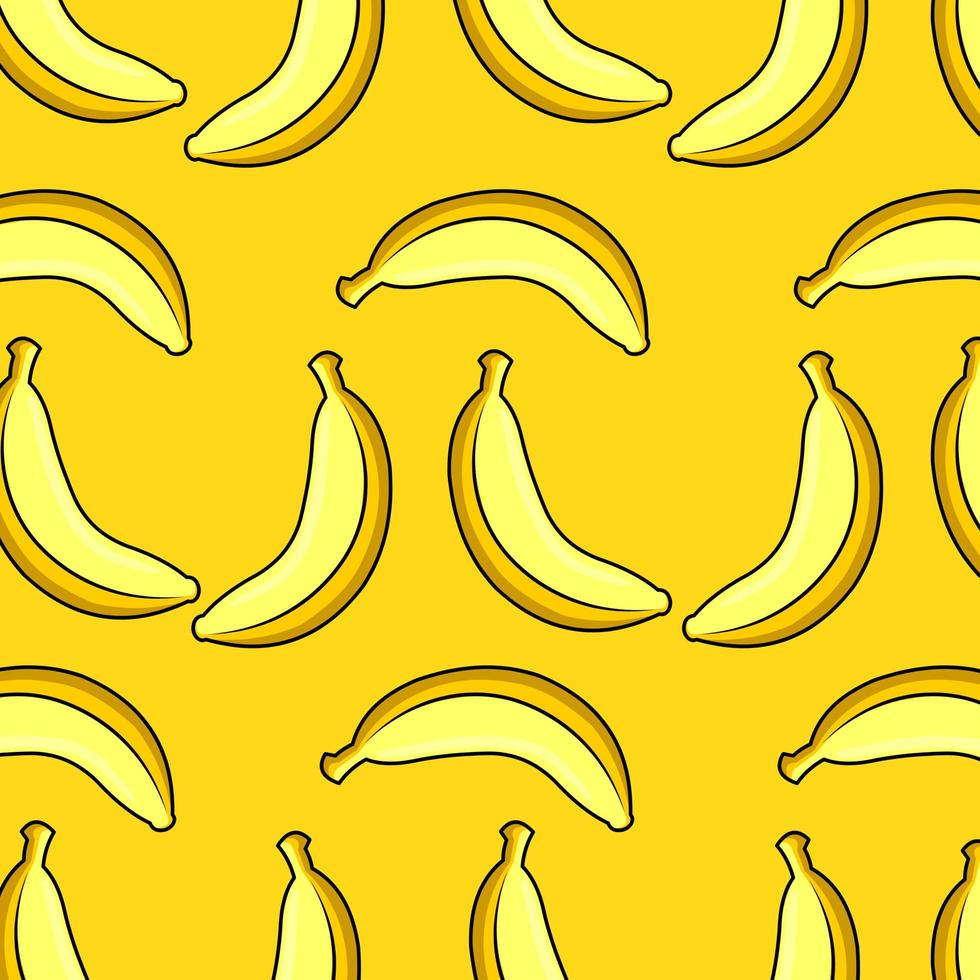 Seamless pattern of Banana for summer concept photo