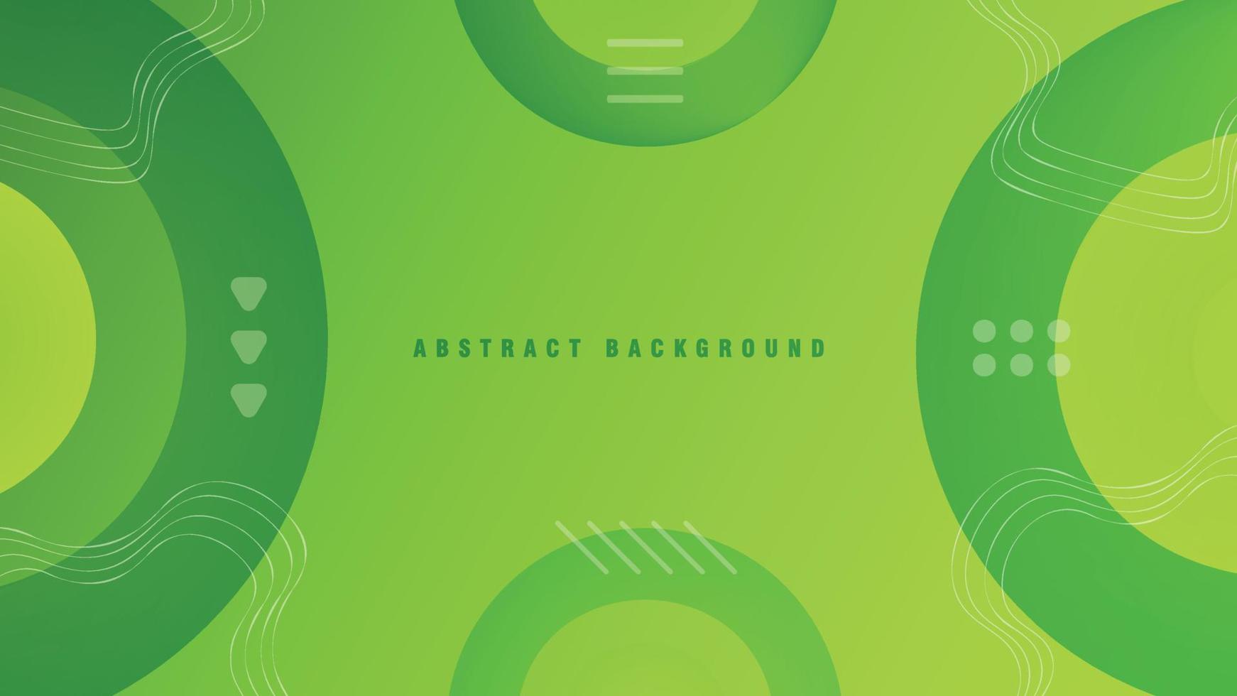 diseño de vector verde con formas circulares. fondo abstracto con degradado de colores.
