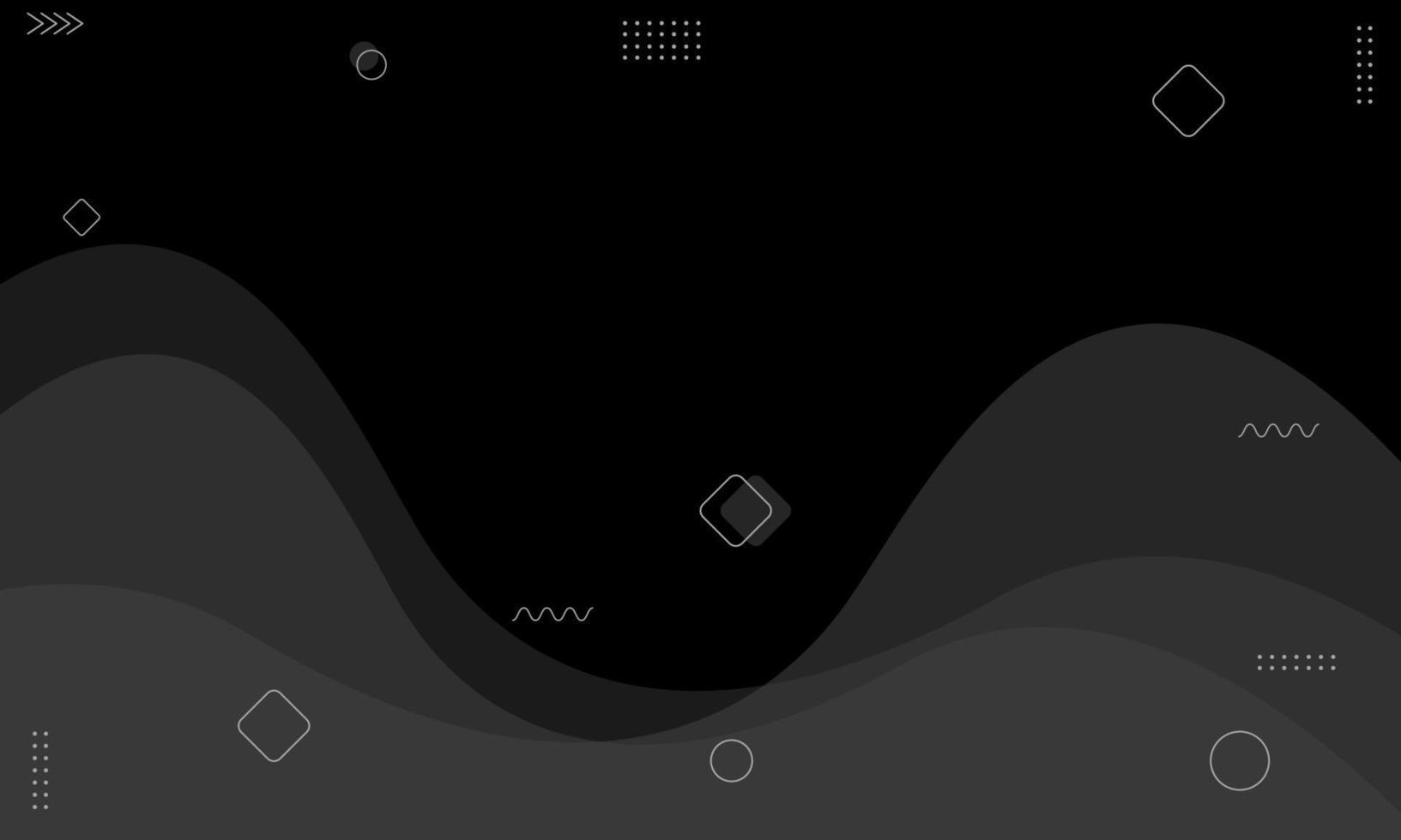 fondo abstracto negro con onda y concepto geométrico vector