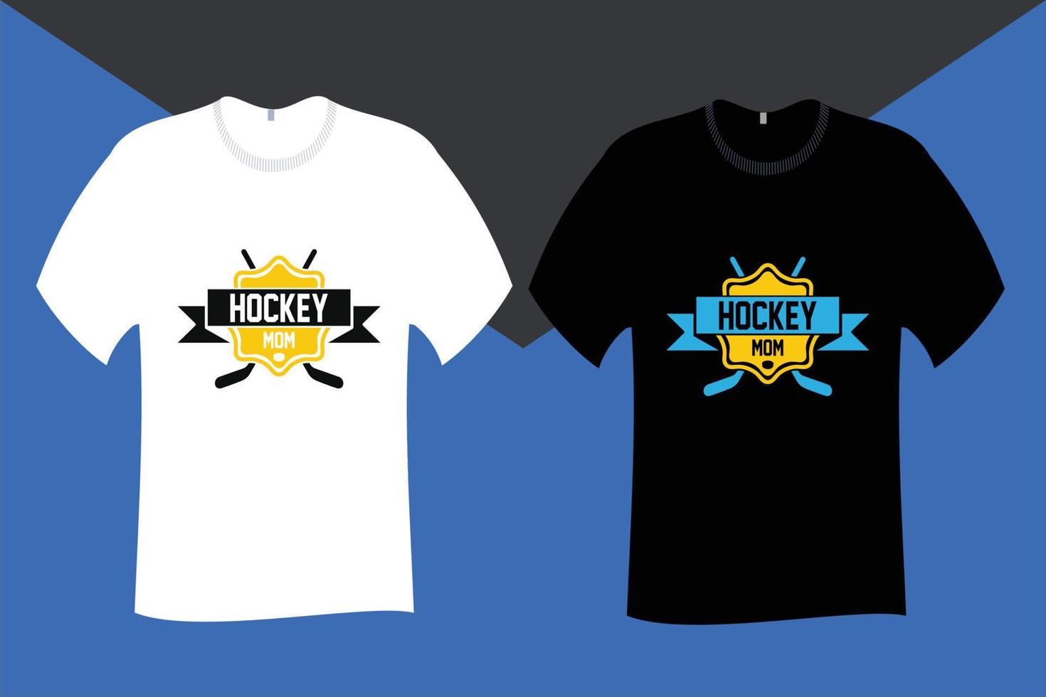 diseño de camiseta de mamá de hockey vector