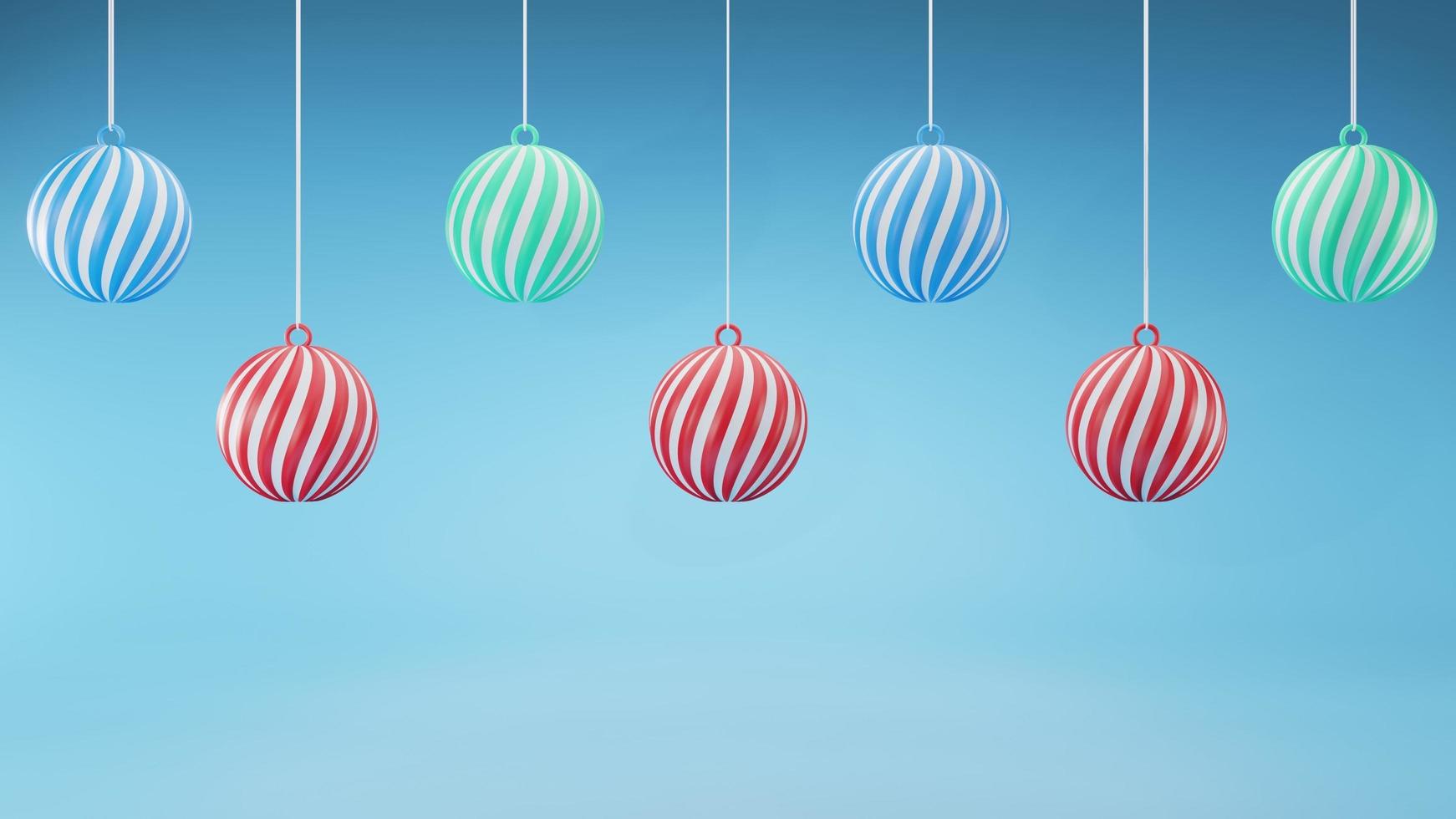 3D Rendering Decoration Ball Background in Clean Design Concept photo