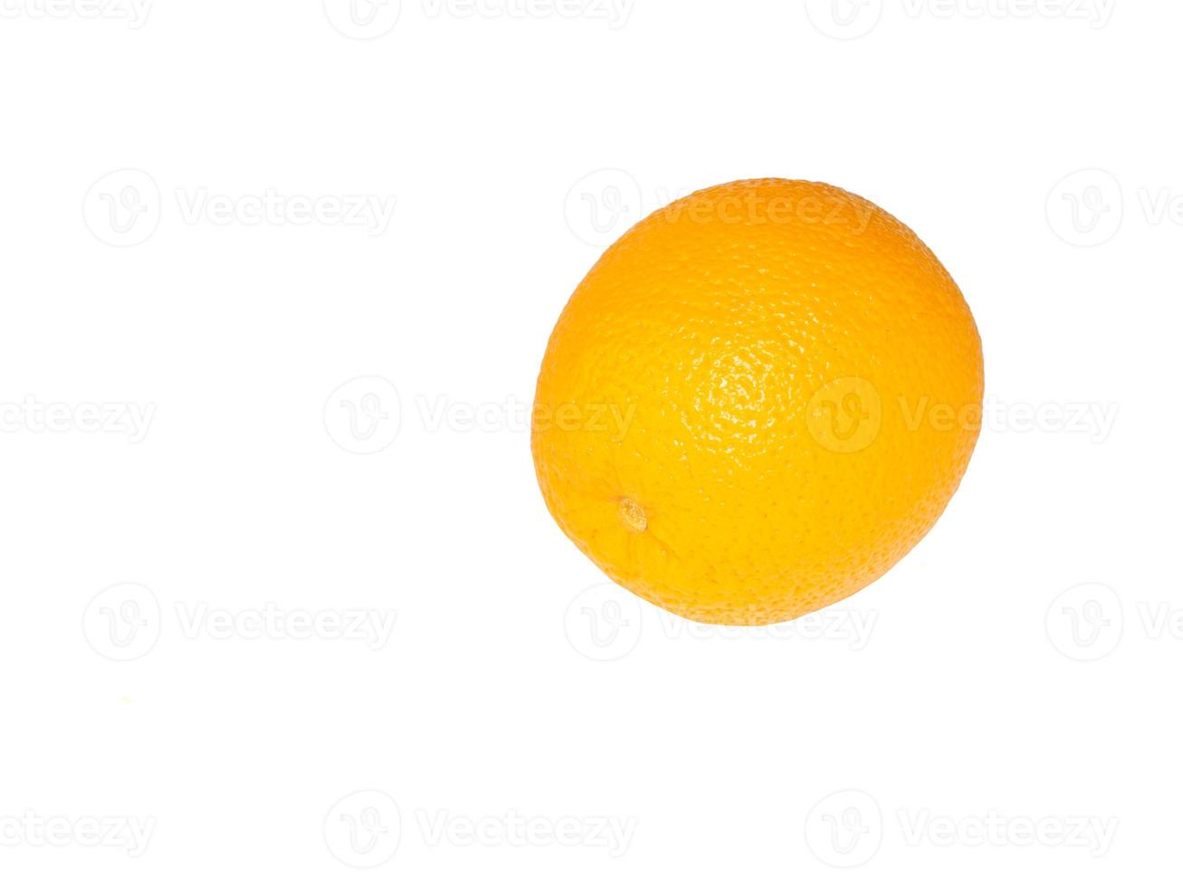 Whole orange on white background photo