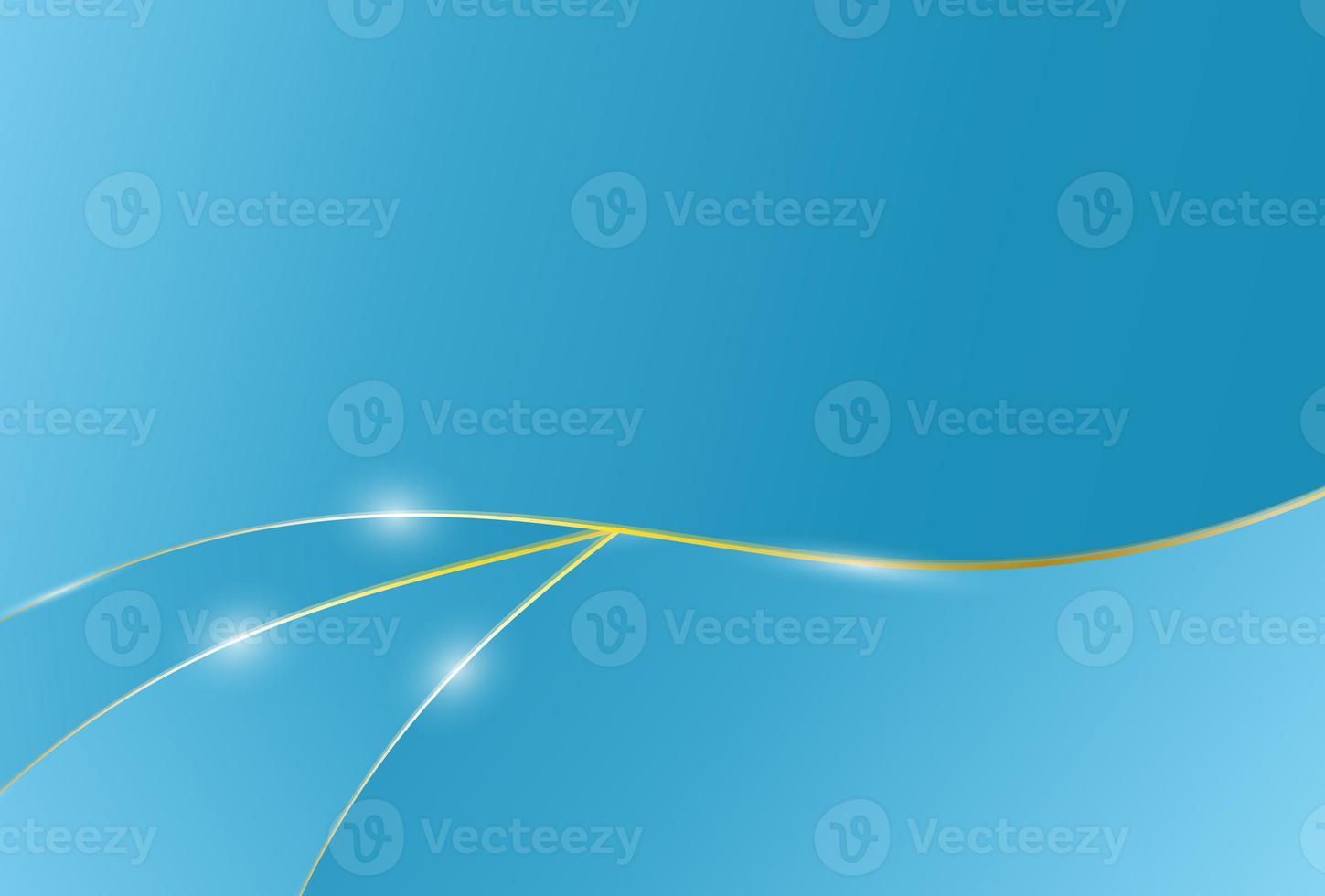 Luxury gold line graphic and cyan gradient color soft light  banner advertising luxury modern background photo