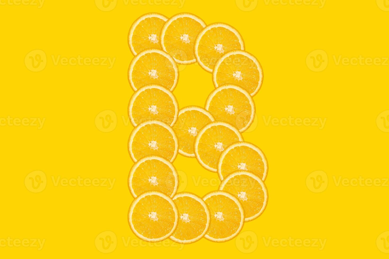 Orange alphabet - letter B photo