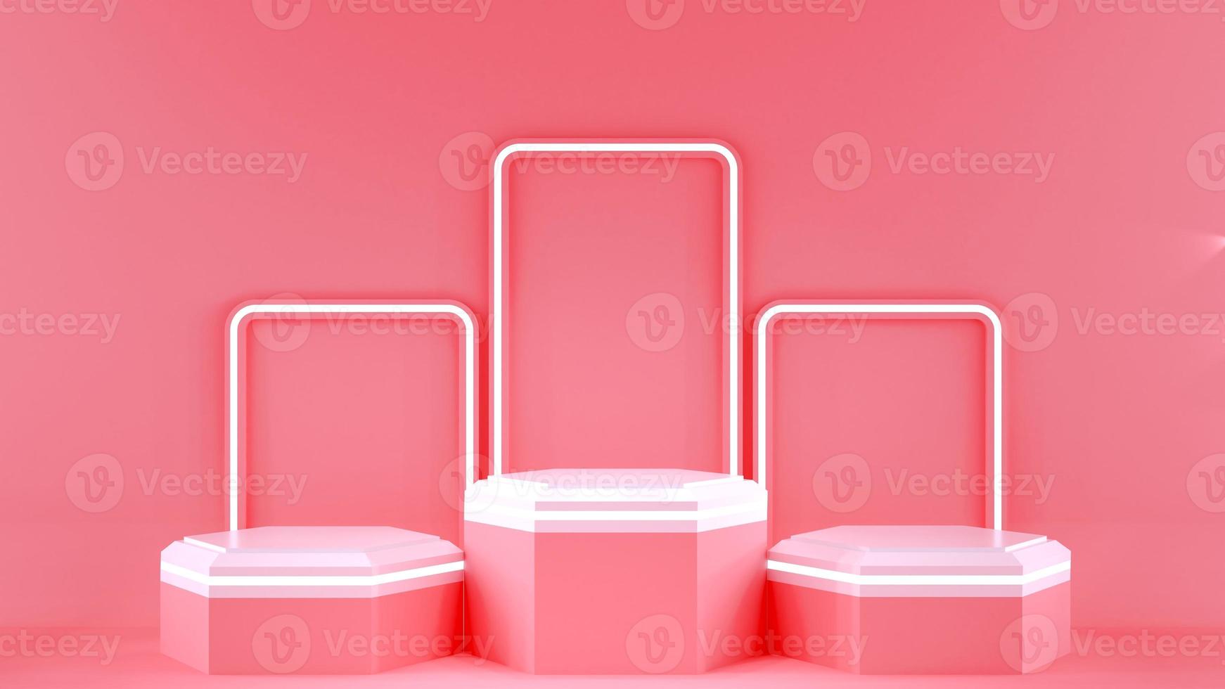 Hexagon 3d elegant podium product display photo