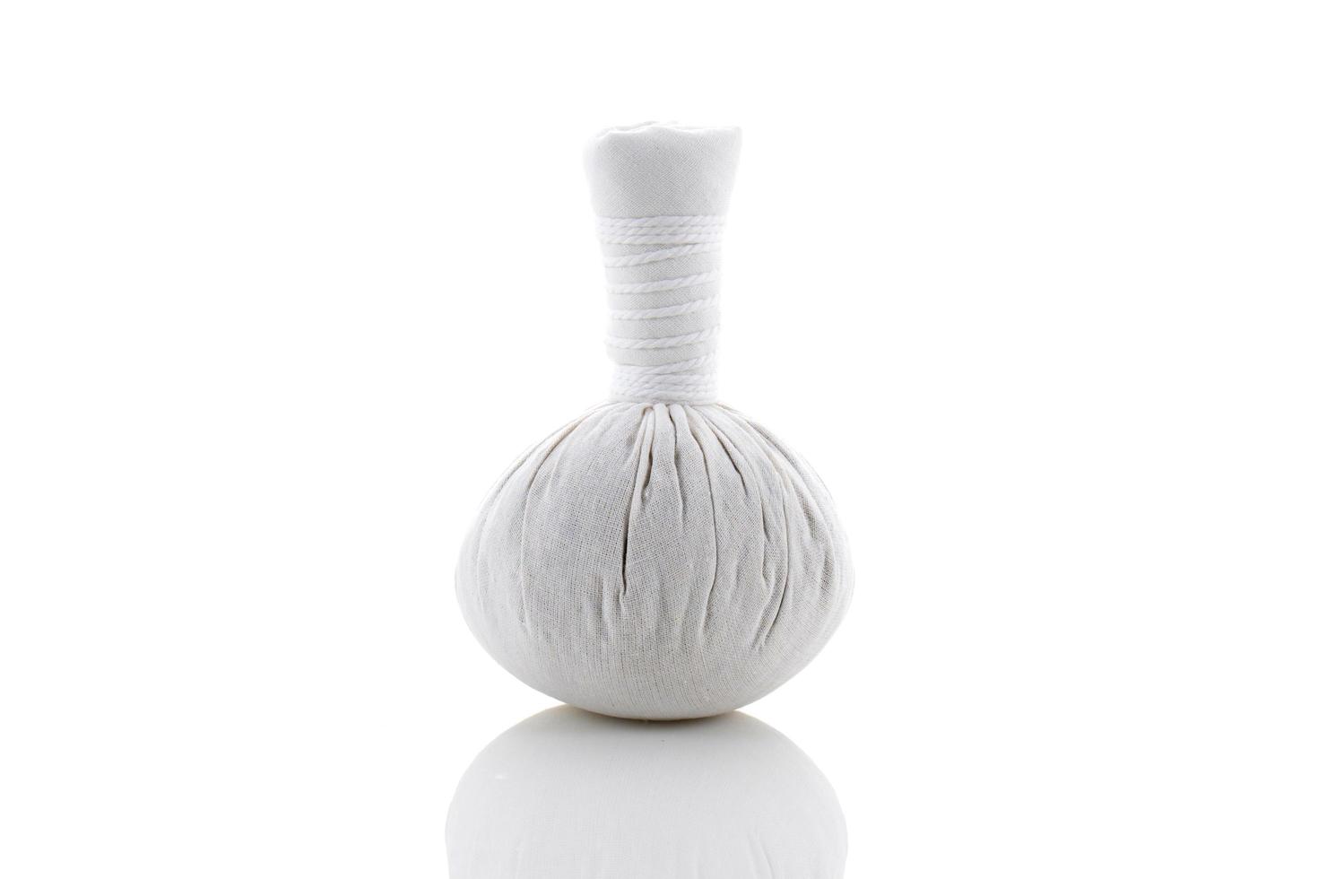 Herbal compress ball for spa treatment photo