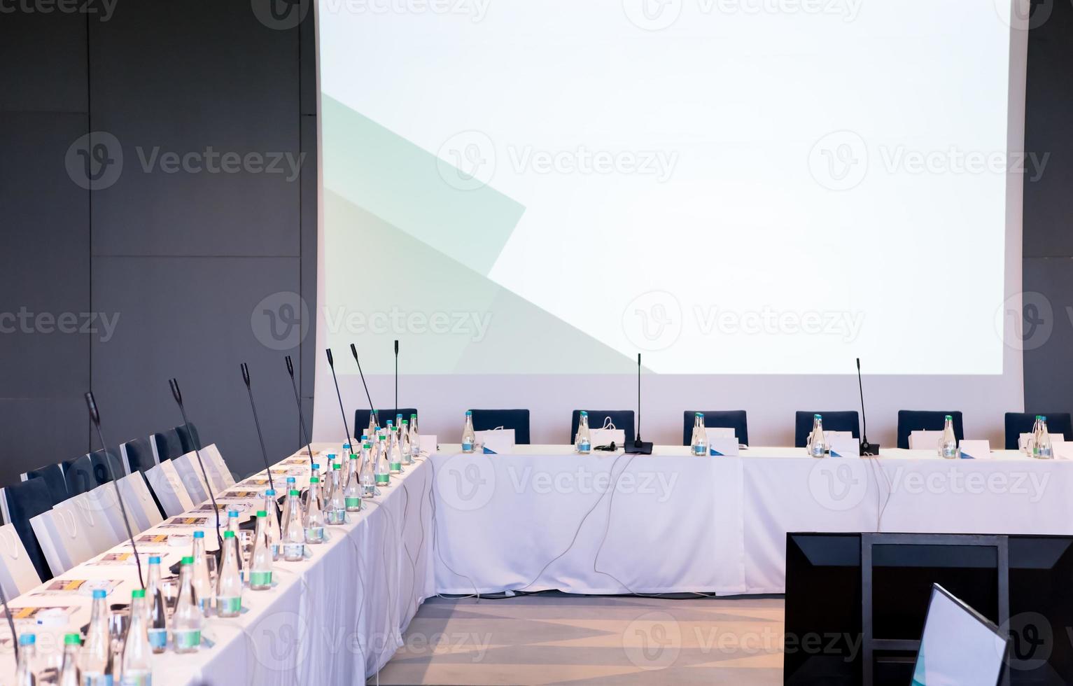 interior of big modern conference room photo