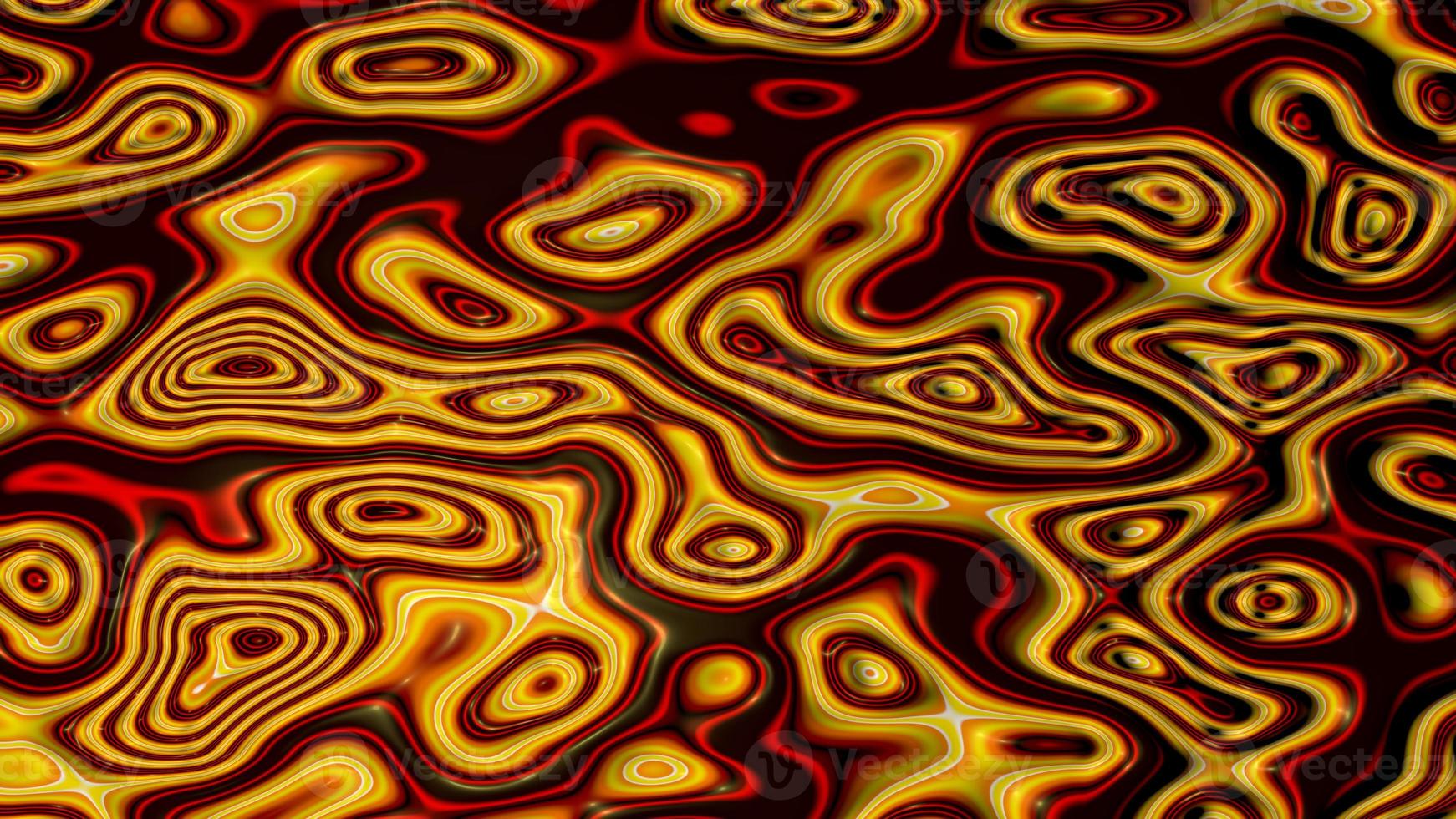 Volcanic lava background moving in red, yellow and black color. 3d Illustration photo