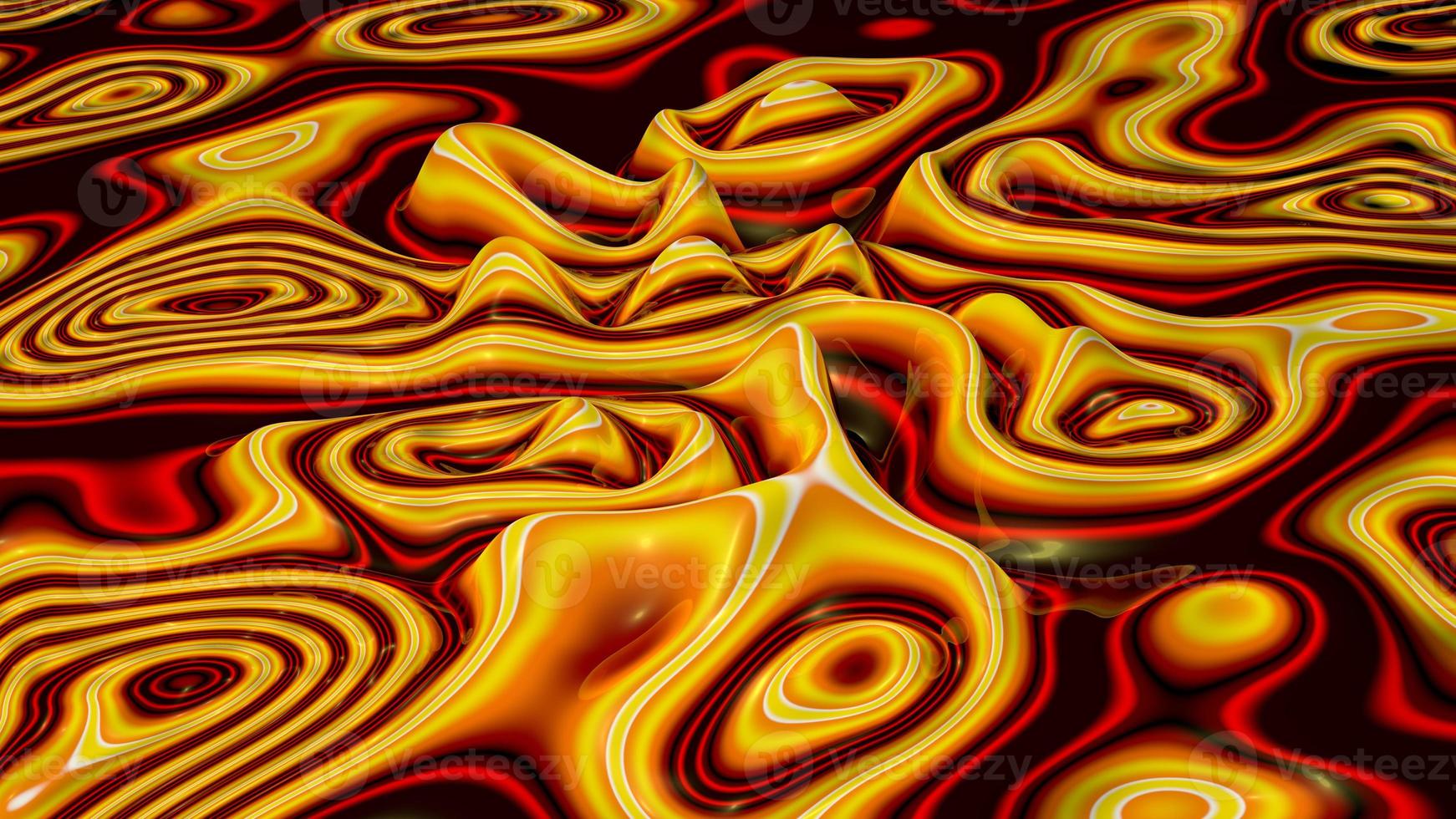 Volcanic lava background moving in red, yellow and black color. 3d Illustration photo