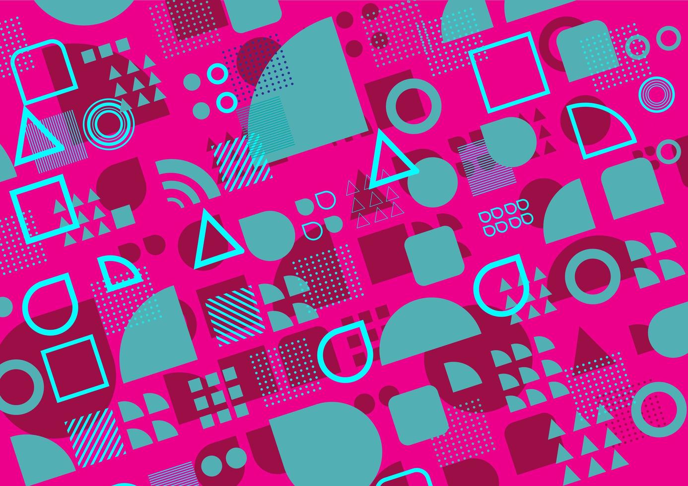 Modern abstract geometric shapes overlap colorful background photo