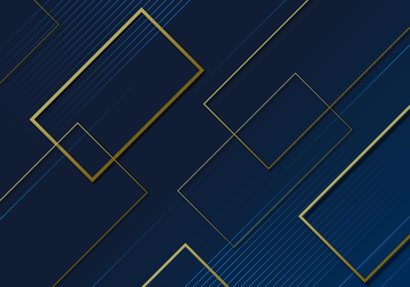 Modern abstract dark blue gold diagonal geometric shape background photo