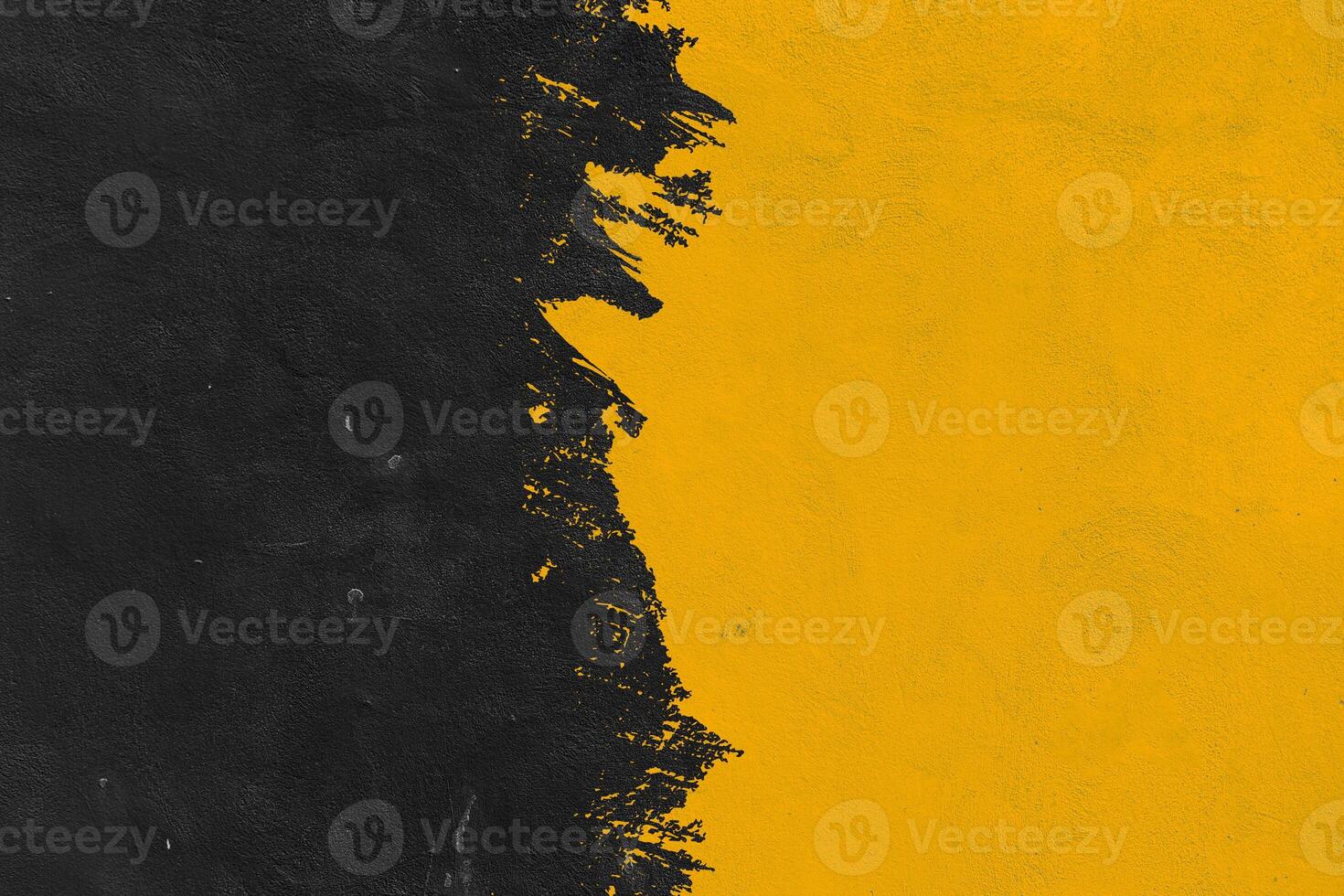 black and yellow brush texture background.Abstract brushstroke background, flat shapes .on a concrete wall photo