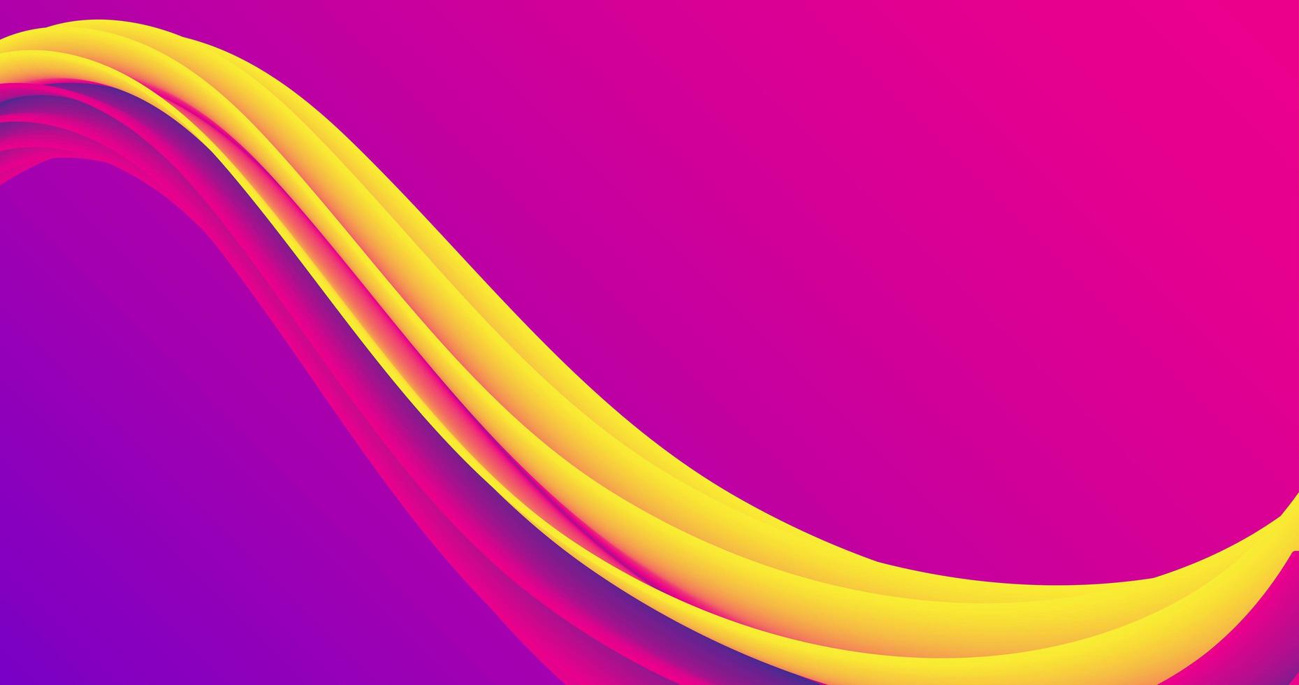 Abstract background design using wave pattern which has a 3D effect, in purple and yellow colors photo