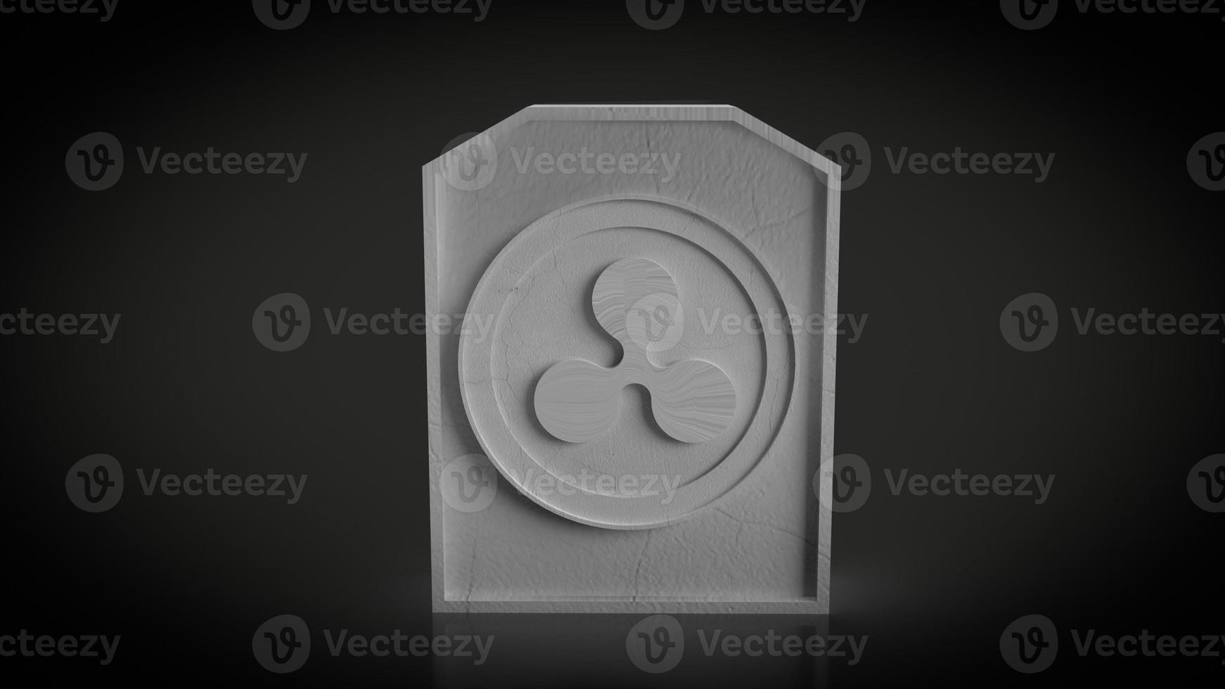 The ripple gravestone for business content 3d rendering photo