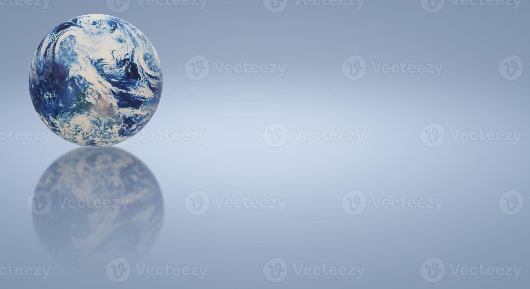 blue planet 3d rendering  for earth day and  eco content. photo