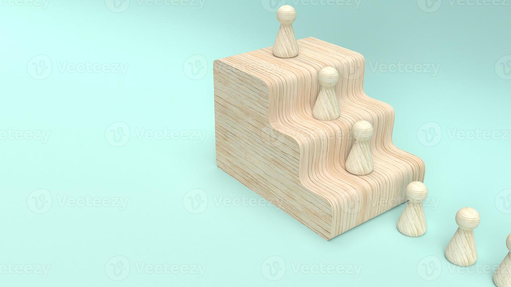 wood toy  3d rendering for business concept. photo