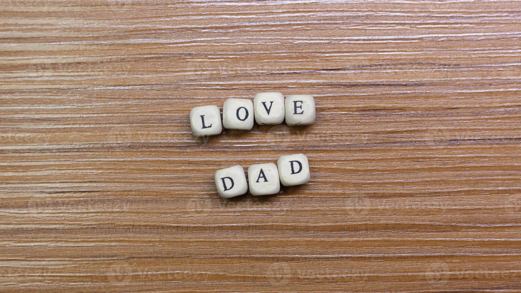 Father Day celebration on wood background top view photo