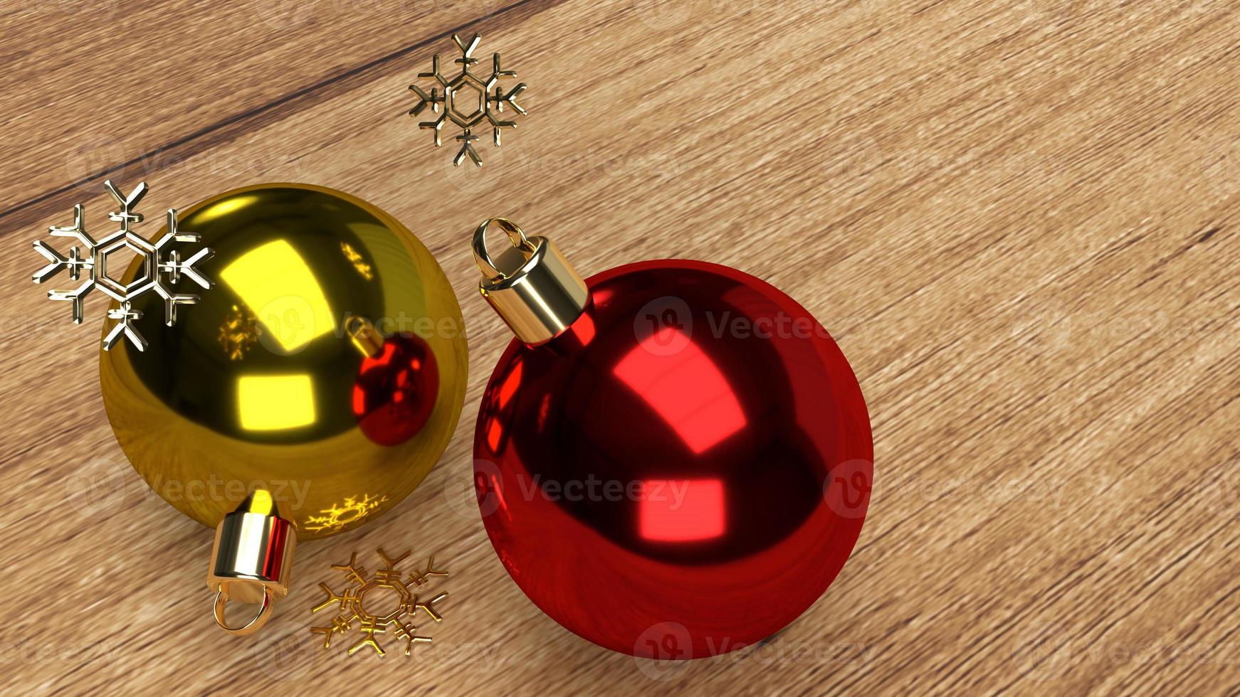The Christmas ball 3d rendering for holiday content. photo
