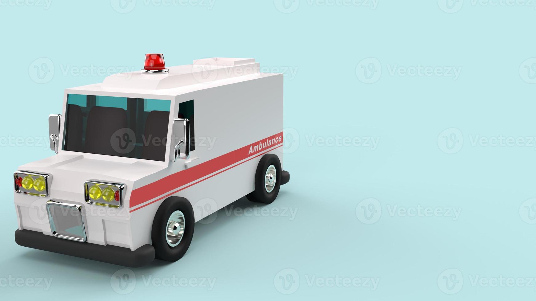 ambulance car  3d rendering for  health care content. photo