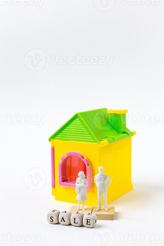 The home toy on white background  image close up. photo