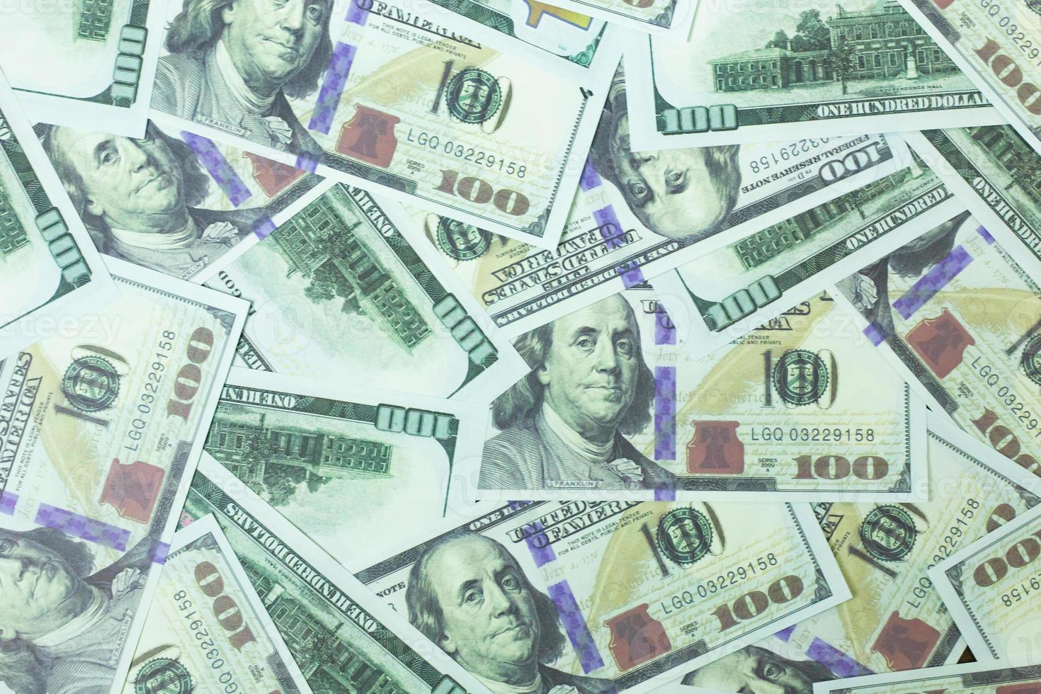 Close up 100 dollar banknote  business content. photo