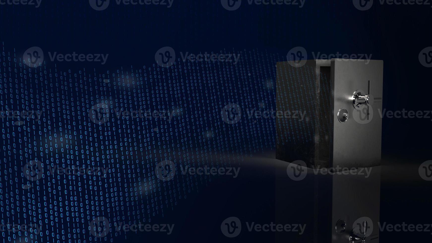 safe box and digital number  in dark background for  security content 3d rendering photo
