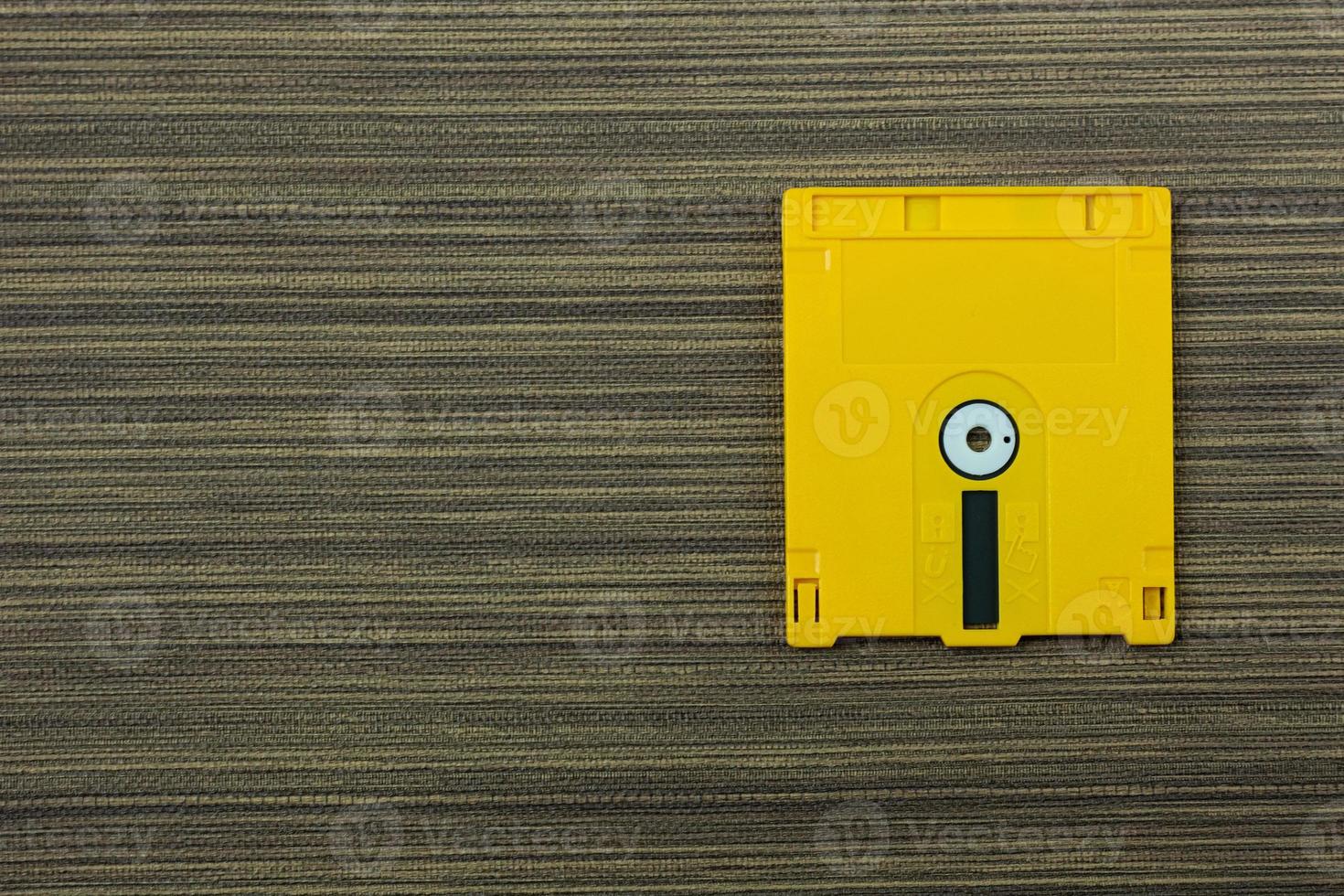 diskette for disk system vintage technology image top view. photo