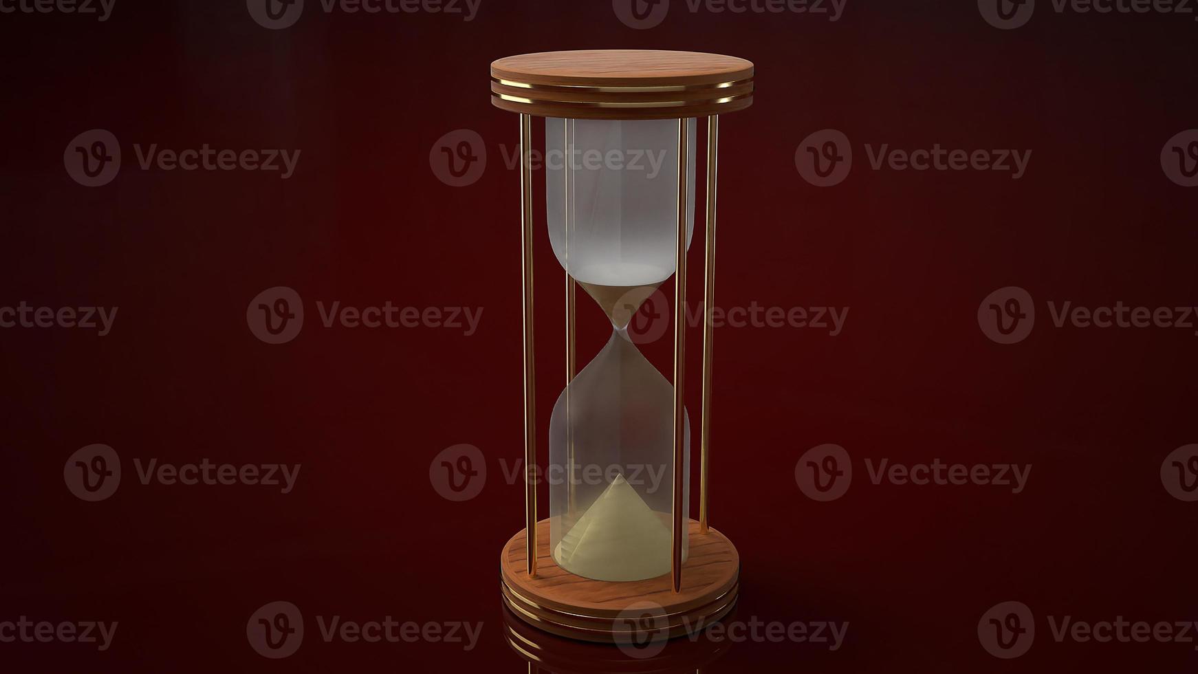 3d rendering Hourglasses for time concept. photo