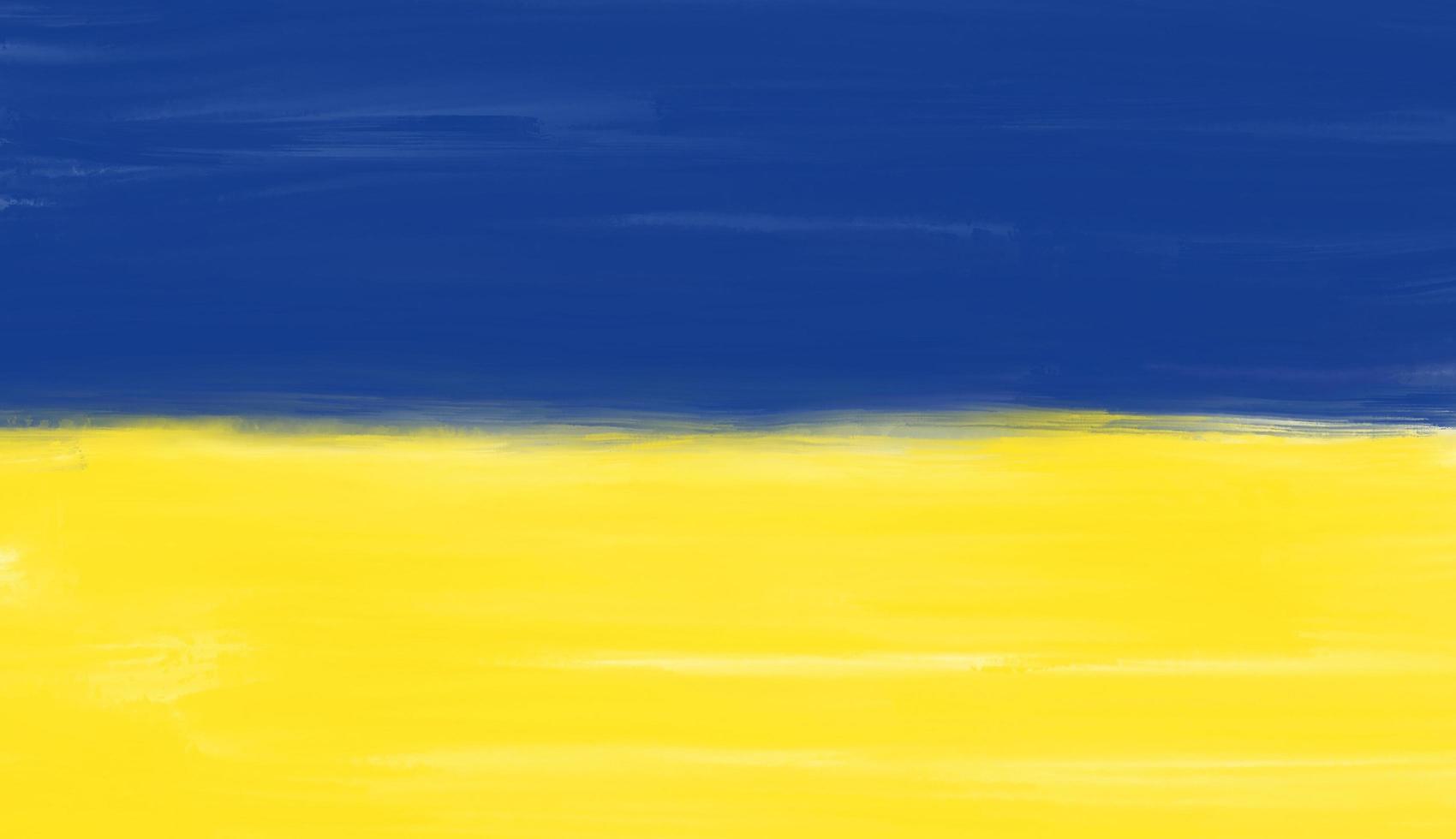 Flag of Ukraine, brush stroke background. Symbol, poster, banner of the national flag. Style drawing. design photo